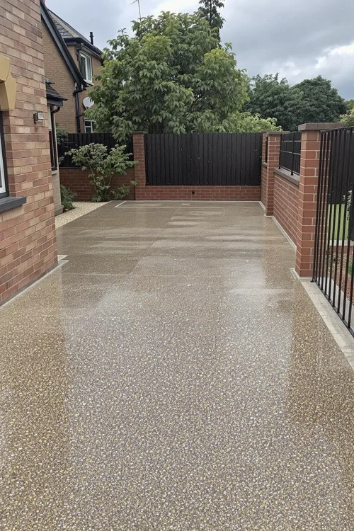 Exposed aggregate concrete driveway resurfacing South-East Melbourne